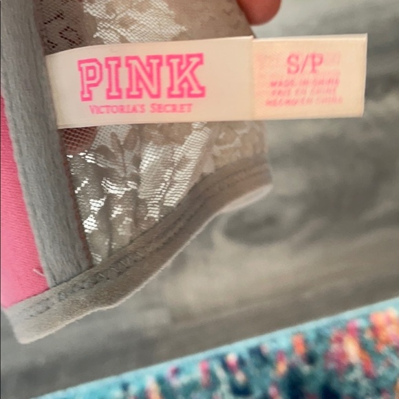Victoria’s Secret PINK gray lace push up bandeau S - Picture 6 of 7